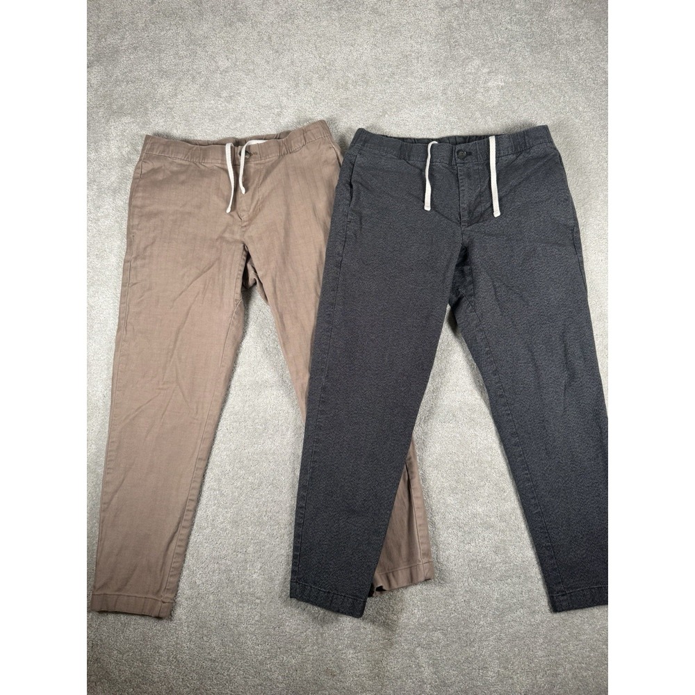 Bonobos Pants Mens Small S Drawstring Waist Chino‎ Relaxed Fit Casual Lot Of 2